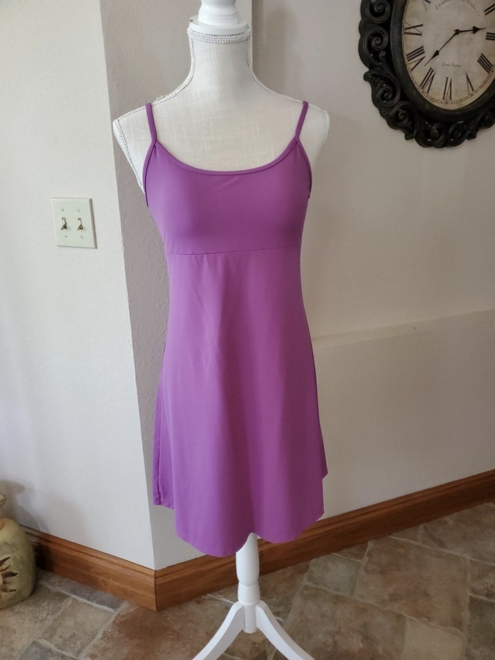 Purple Athleta Dress with Adjustable Straps and Shelf Bra- Small